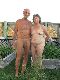Mature nudist couple.