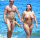 Chubby nudist couple.