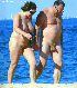 Flabby nudist couple.