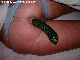 courgette inserted
in her anus