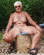 Grandma naked outside